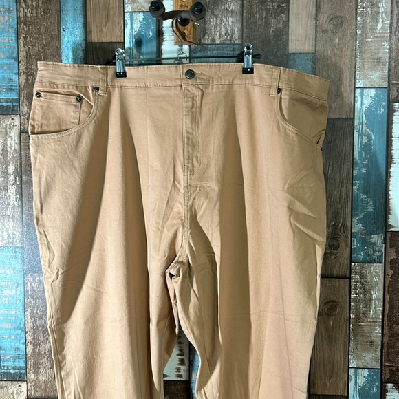 American Sweetheart 24W brown cotton elastic waist pants - Picture 2 of 15